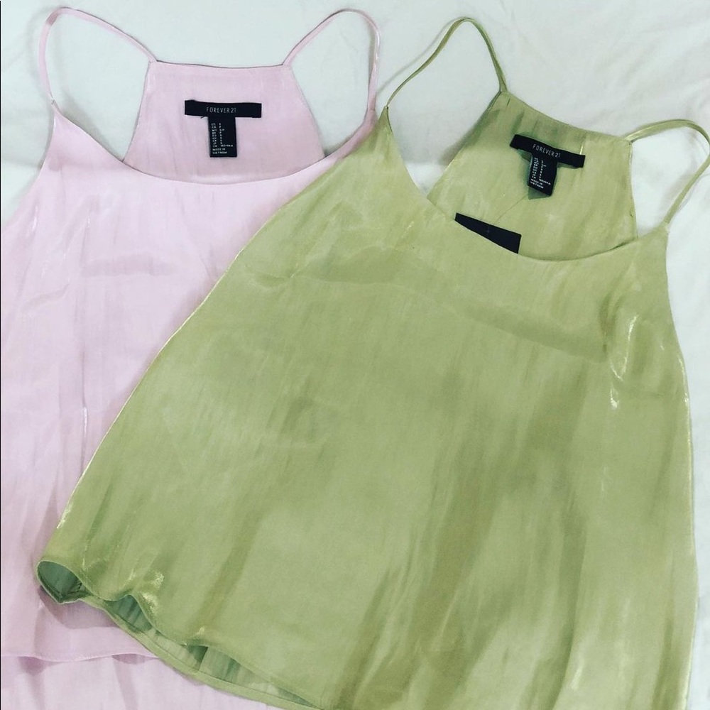 Satin Tank Tops NEW never worn